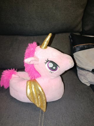 Zapatillas unicornio casa usadas una sola vez