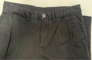 Pantalón Chino Zara Negro Talla 40 (Pinzas)