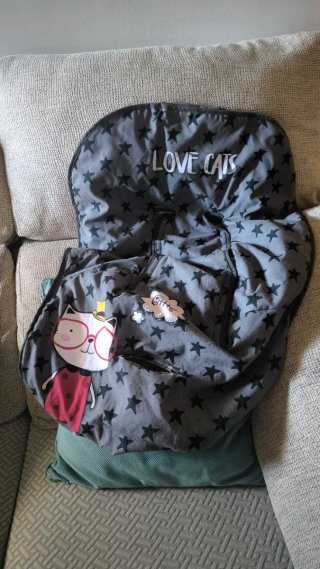 Funda Silla Coche Bebé Estrellas Gato