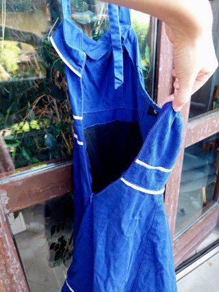 Abito blu sailor rockabilly pin up y2k anni 50s