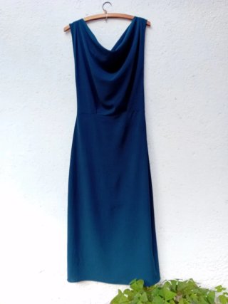 Vestido largo azul Zara