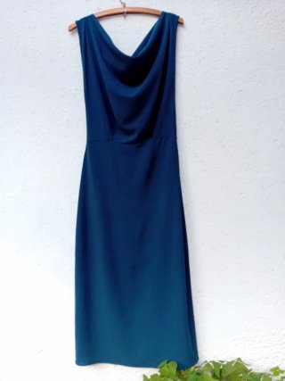 Vestido largo azul Zara