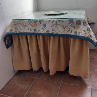 Mesa Camilla Cuadrada Madera y Metal