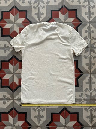 Camiseta ASOS canalé crema talla S