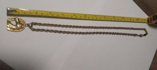 Collar Caballo Herradura Dorado