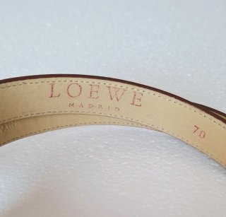 Cinturón Loewe Hebilla Dorada Cuero Marrón Nuevo