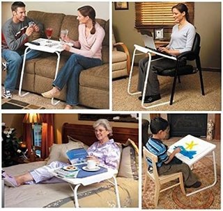 Mesa Plegable Ajustable Multiusos para Sofá y Cama