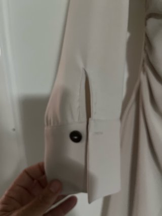 Vestido Zara Beige Midi
