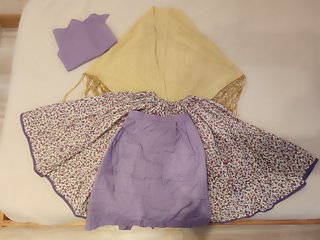 Vestido Baturra Niña Morado y Amarillo