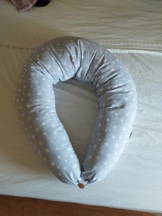 Almohada Embarazo Lactancia Estrellas Gris
