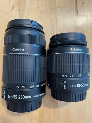 Canon EOS Rebel T6 + Lentes 18-55 y 55-250