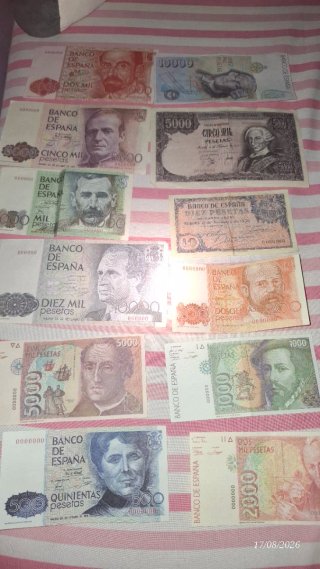 Billetes Antiguos Pesetas Reproducciones
