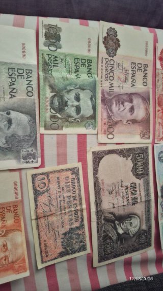 Billetes Antiguos Pesetas Reproducciones