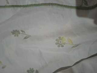 Edredon  blanco con flores