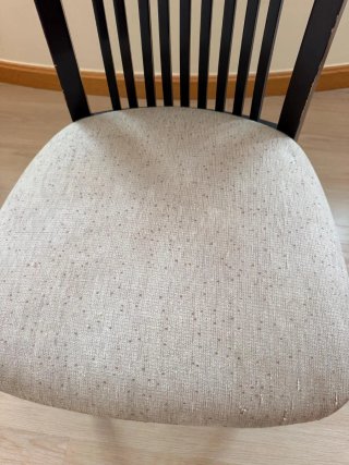 Sillas de comedor madera y tela