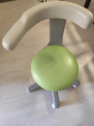 Taburete Dental Gris y Verde