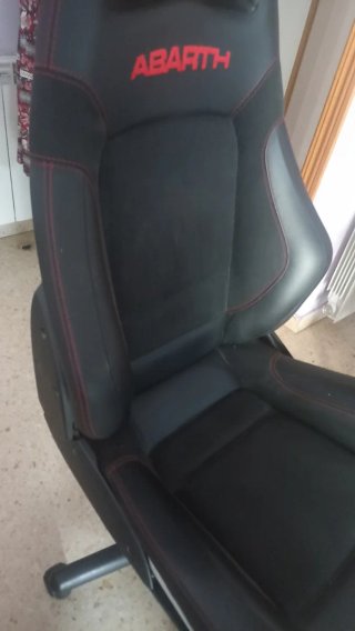 Asiento Abarth Baquet Piel Negro