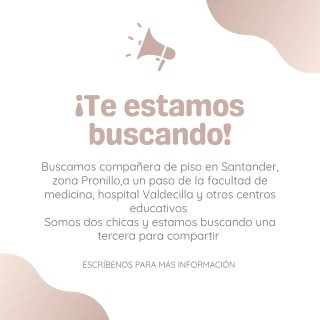 Buscamos compañera de piso