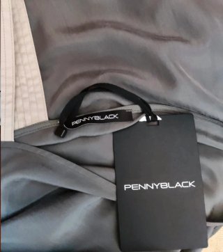 Vestito donna seta Pennyblack grigio/rosso tagliaS