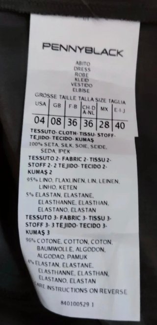 Vestito donna seta Pennyblack grigio/rosso tagliaS