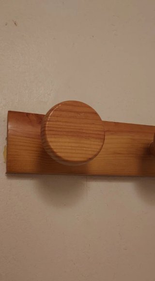 2 Percheros Madera 4 Pomos