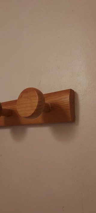 2 Percheros Madera 4 Pomos