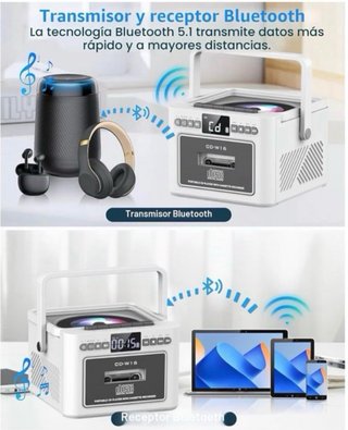 Radio CD Cassette con Bluetooth