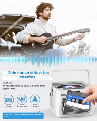 Radio CD Cassette con Bluetooth