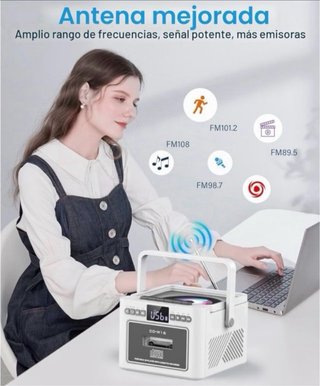 Radio CD Cassette con Bluetooth