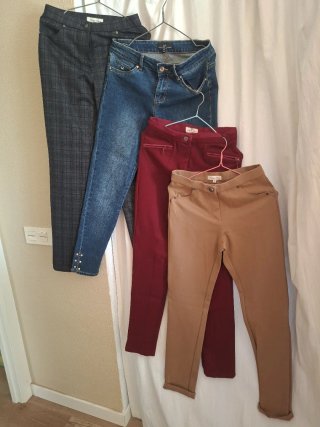 Lote 4 Pantalones Talla 38 Camel Granate