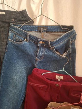 Lote 4 Pantalones Talla 38 Camel Granate