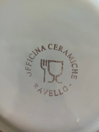 Piatto da frutta in ceramica giallo e bianco