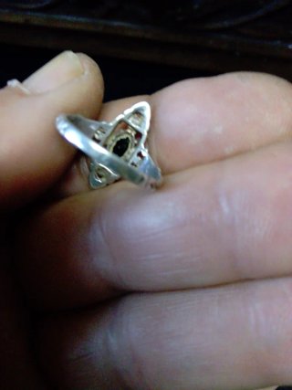 Anillo Plata Azabache y Circonitas