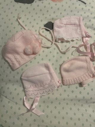 Capotas de bebé rosas (lote de 4)
