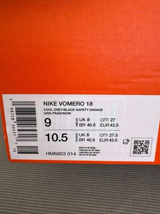 Nike Vomero 18 Cool Grey HM680-014 Talla 42.5 EU
