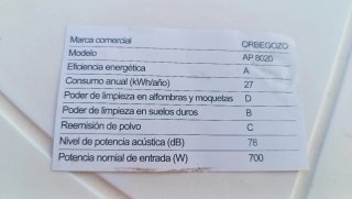 Aspiradora Orbegozo AP 8020 Ciclónica