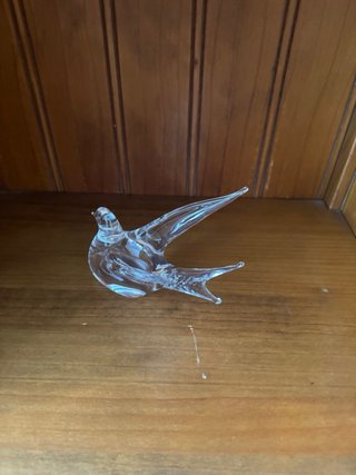 Paloma de cristal transparente