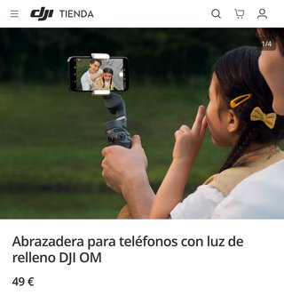 Abrazadera DJI OM con Luz de Relleno