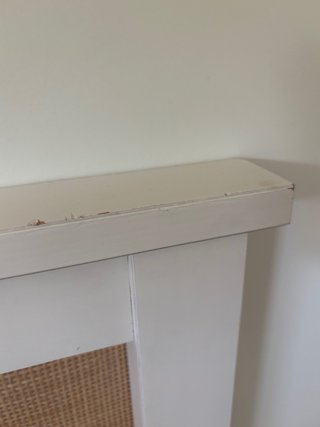 Cabecero de cama 150 cm madera y ratán