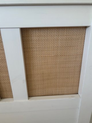 Cabecero de cama 150 cm madera y ratán