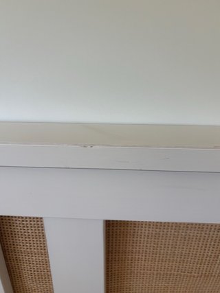 Cabecero de cama 150 cm madera y ratán