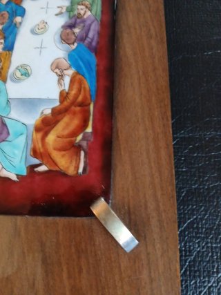 Cuadro La Última Cena esmalte y madera