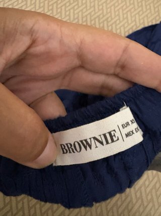Falda Brownie volantes azul Talla XS