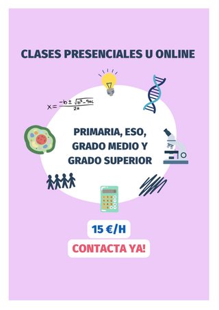 CLASES PARTICULARES Online o Presencial