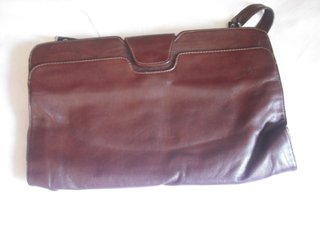 Bolso señora años 80 beige y marrón