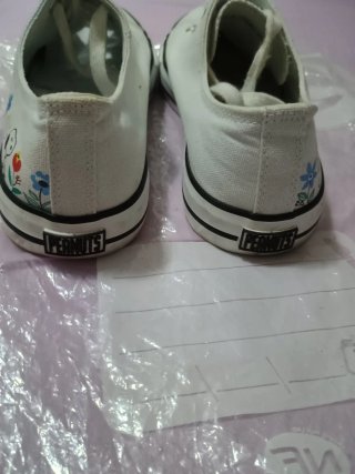 Zapatillas tela Snoopy flores