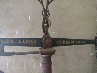 Báscula harinera antigua