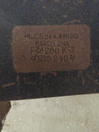 Báscula harinera antigua