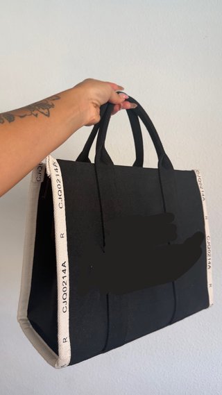 Bolso Negro y Beige