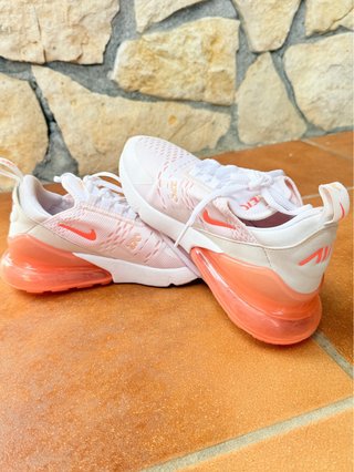 Zapatilla Nike Air Max 270 Blanca y Naranja